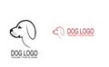 Dog head icon, logo vector illustration graphic design