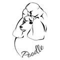 Dog head isolated poodle Royalty Free Stock Photo