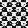 Dog head seamless pattern.