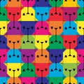 Dog head seamless pattern.