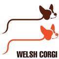 Dog head of Welsh Corgi breed