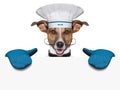 Dog cook chef banner Royalty Free Stock Photo