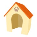 Dog house icon, cartoon style Royalty Free Stock Photo