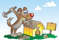 Dog and house Royalty Free Stock Photo