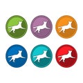 Dog icon set, Colorful dogs