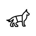 Dog vector thin line icon