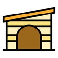 Dog kennel icon vector flat Royalty Free Stock Photo