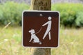 Dog on leash sign Royalty Free Stock Photo