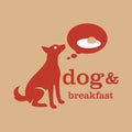 Dog Breakfast Logo Royalty Free Stock Photo