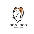 Afghan hound dog logo cartoon illustration Royalty Free Stock Photo