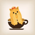 Dog logo coffee vector.