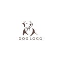 Dog logo design illustration clip art design abstract vector template Royalty Free Stock Photo