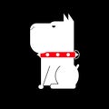 Dog logo symbol illustration icon puppy strong teeth jaws se