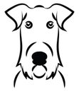 Dog with a long face, icon Royalty Free Stock Photo
