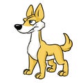 Dog looking carefully animal character cartoon illustration
