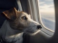 Dog looking longingly out a window Royalty Free Stock Photo