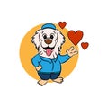 Dog lover love funny cute design vector