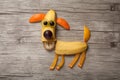 Dog made of fruits Royalty Free Stock Photo