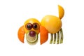 Dog made of juicy fruits Royalty Free Stock Photo