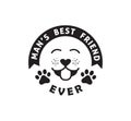 dog man's best friend funny pet quote poster typography vector design Royalty Free Stock Photo