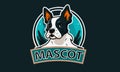 Dog mascot logo design. Dog logo design for a sticker.