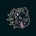 Dog mascot logo design vector with modern illustration concept style for badge, emblem and t shirt printing. Dog illustration for Royalty Free Stock Photo
