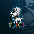 Dog mascot logo design vector with modern illustration concept style for badge, emblem and t shirt printing. little dog Royalty Free Stock Photo