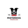 Dog mister logo icon illustration Premium Royalty Free Stock Photo