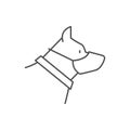 Dog muzzle line outline icon