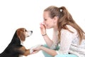 Dog obedience training Royalty Free Stock Photo