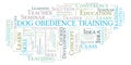Dog Obedience Training word cloud. Royalty Free Stock Photo