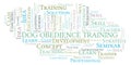 Dog Obedience Training word cloud. Royalty Free Stock Photo