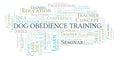 Dog Obedience Training word cloud. Royalty Free Stock Photo