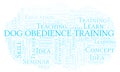 Dog Obedience Training word cloud. Royalty Free Stock Photo