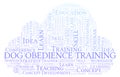 Dog Obedience Training word cloud. Royalty Free Stock Photo