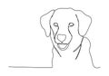 Dog. One line drawing vector illustration