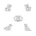 Dog Origami Geometric Vector