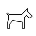 Dog outline simple icon