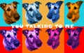 Dog paint funny popart