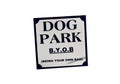 Dog park bring your own bag for poop. Royalty Free Stock Photo