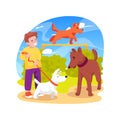 Dog park isolated cartoon vector illustration.