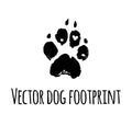 Dog paw footprint footstep vector silhouette