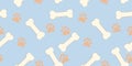 Dog Paw isolated dog bone Seamless pattern vector puppy cat wallpaper