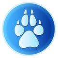 Dog paw print Royalty Free Stock Photo