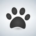 Dog paw print. Paw icon. Vector illustration. Royalty Free Stock Photo