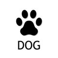 Dog paw print. Vector icon.