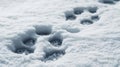 Animal Tracks in Fresh Snow Royalty Free Stock Photo