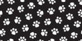 Dog Paw Seamless Pattern Cat paw vector foot print isolated wallpaper background backdrop bubble Royalty Free Stock Photo