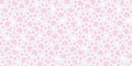 Dog Paw Seamless Pattern vector Cat paw foot print isolated wallpaper repeat background pink Royalty Free Stock Photo