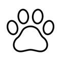 Dog paw vector footprint icon logo symbol graphic cartoon illustration french bulldog bear cat